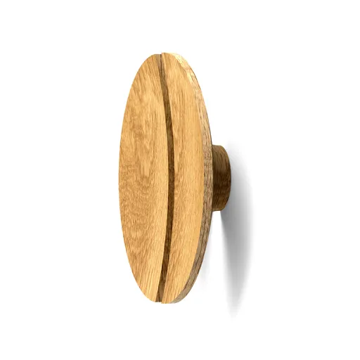 Wood cabinet knob from two half round parts unfinished